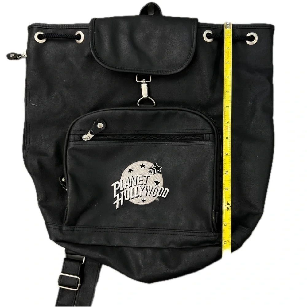 PLANET HOLLYWOOD Embroidered Leather Backpack